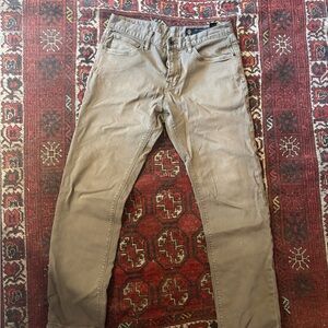 Roark Tan/green cotton jeans